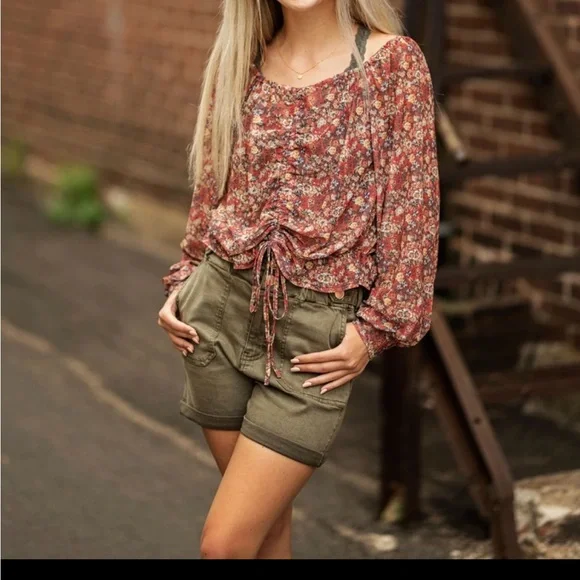 Olive Shorts - Picture 2 of 5